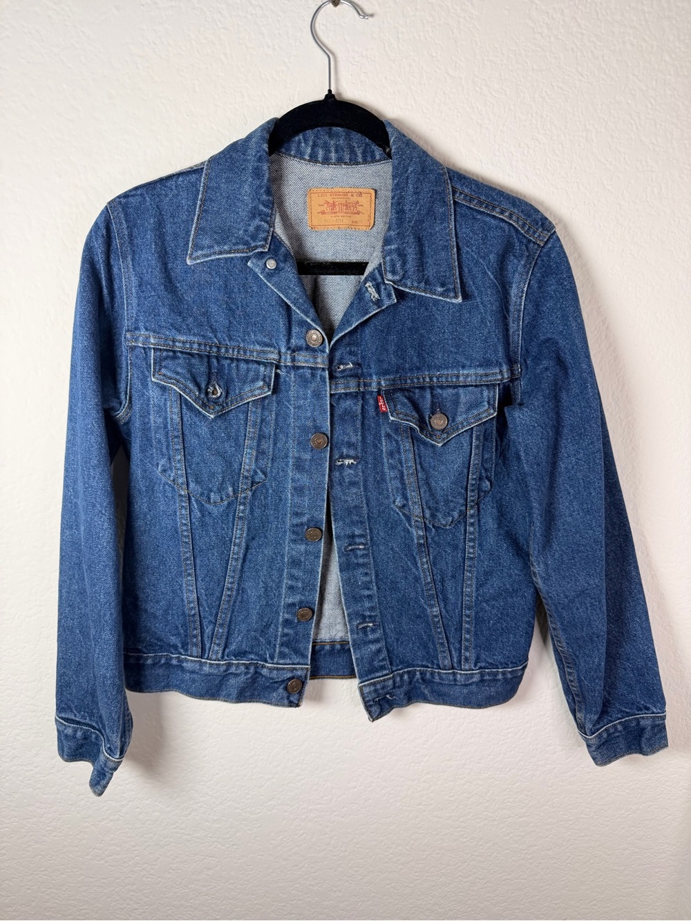 Vintage 1970s Levi’s 70505-0218 Denim Trucker Jacket USA Small e Red Tab Sz 18